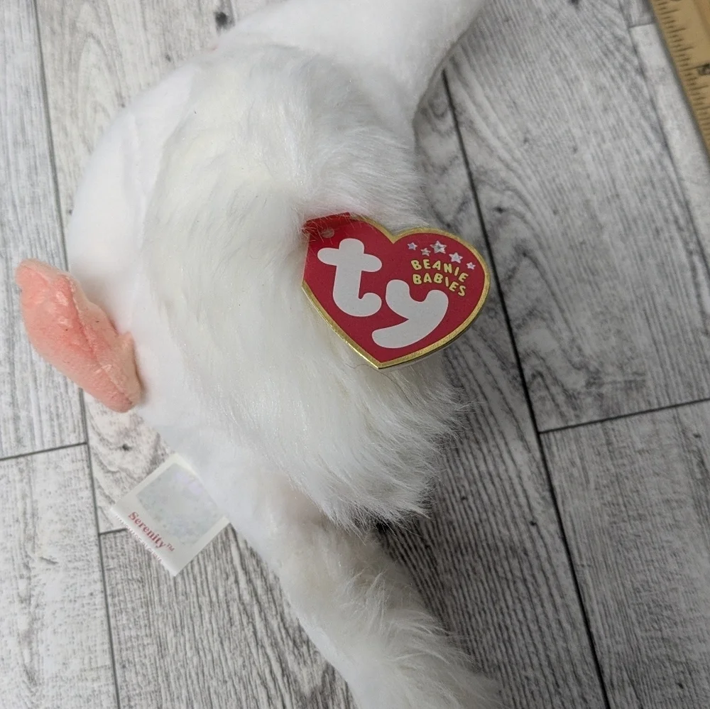 Serenity White Dove Plush with Peace Symbol